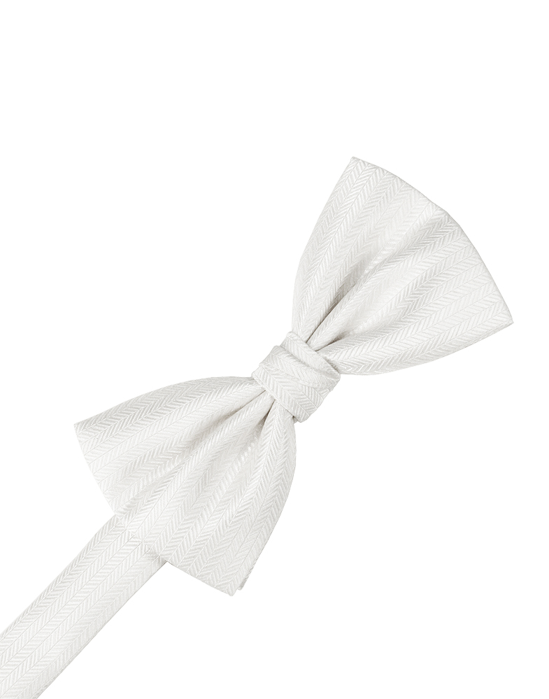 Herringbone-Diamond-White-Bowtie | Shop Executive